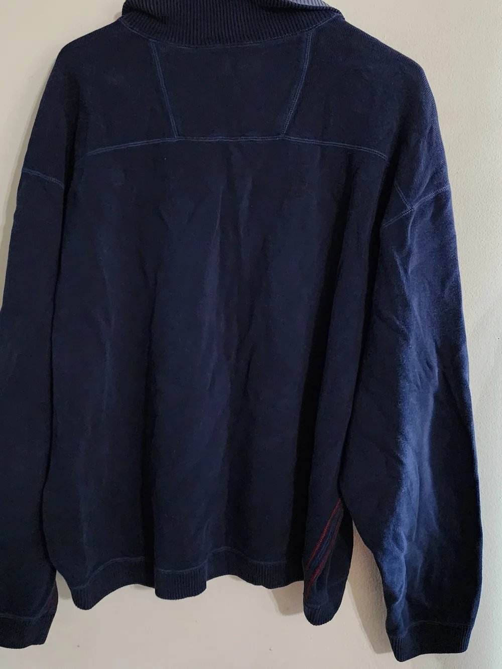 Tommy Bahama Navy Blue 1/4 Zip Pullover Sweatshirt Sweater